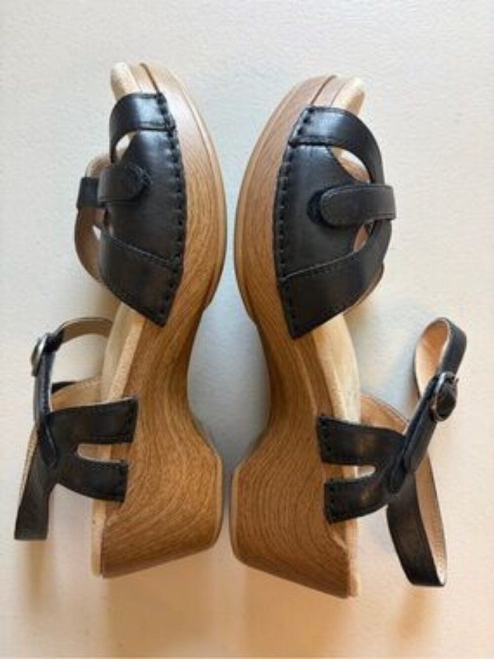 DANSKO Season Platform Adjustable Comfort Sandals Black Leather EU 40 US 9.5-10 - Picture 7 of 9